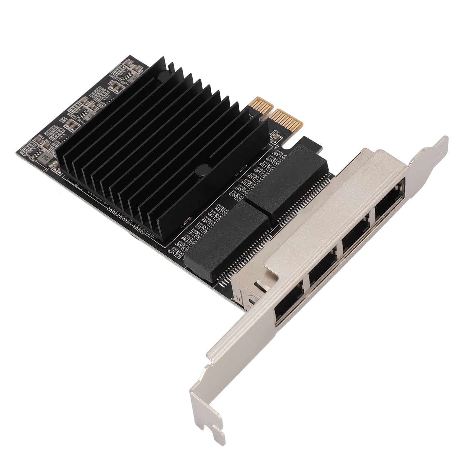 Carte Réseau Gigabit Ethernet, PCIe1X 10, 100, 1000 Mbps Gigabit Ethernet PCI Express, Adaptateur Réseau PCIE, Carte Réseau, Carte Ethernet pour PC, avec 4 Ports