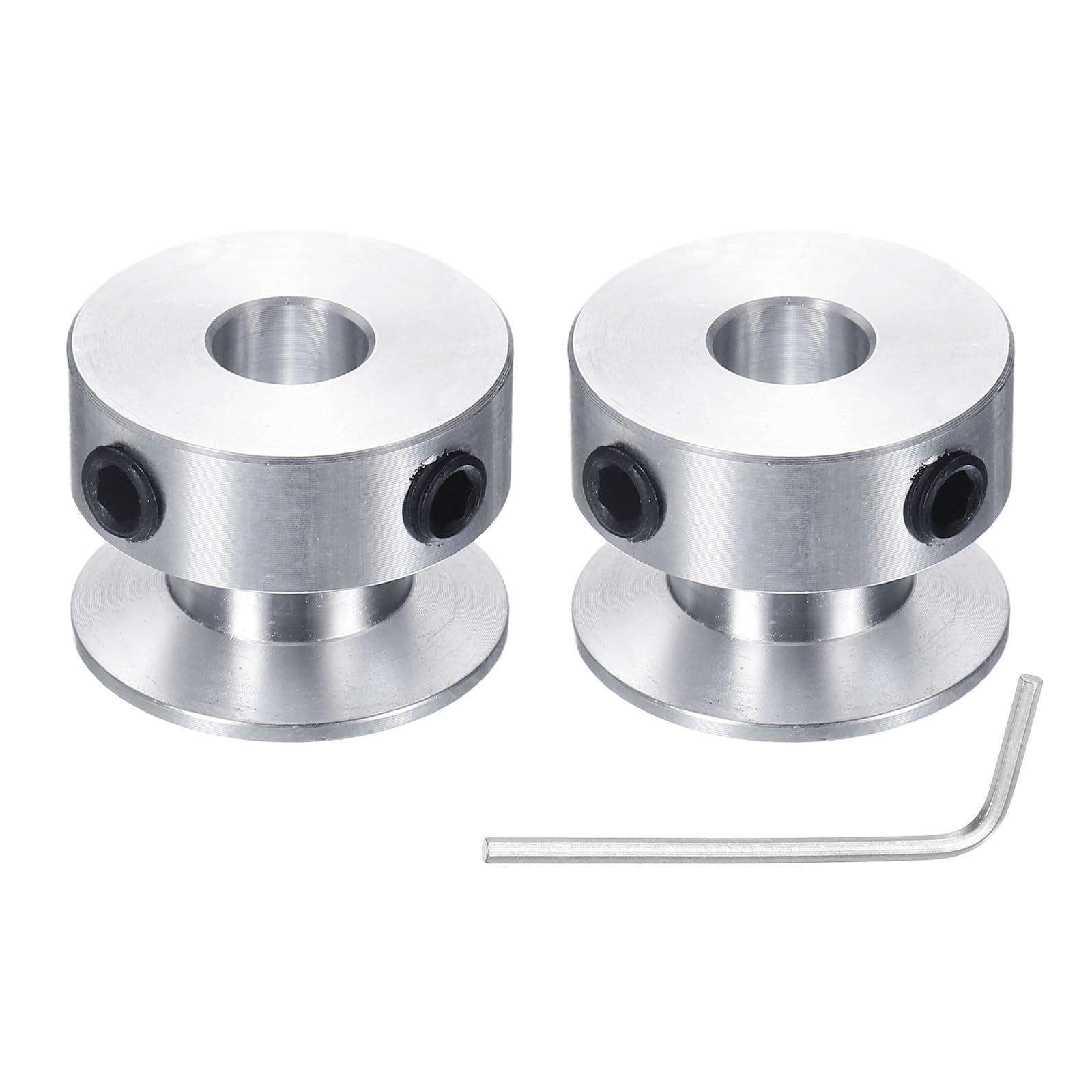uxcell 2Pcs Single Groove Pulley, 15mm Fixed Bore 40mm Outer Diameter Aluminum Alloy Mechanical Belt Pulley with Hex Wrench for 6mm PU Round Belt — Amazon image 31