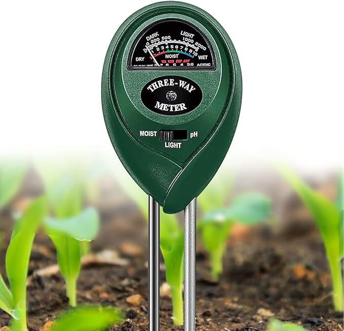 pergoods Soil Testing Kit, 3in1 Soil Moisture, Soil Moisture Sensor Meter PH Tester