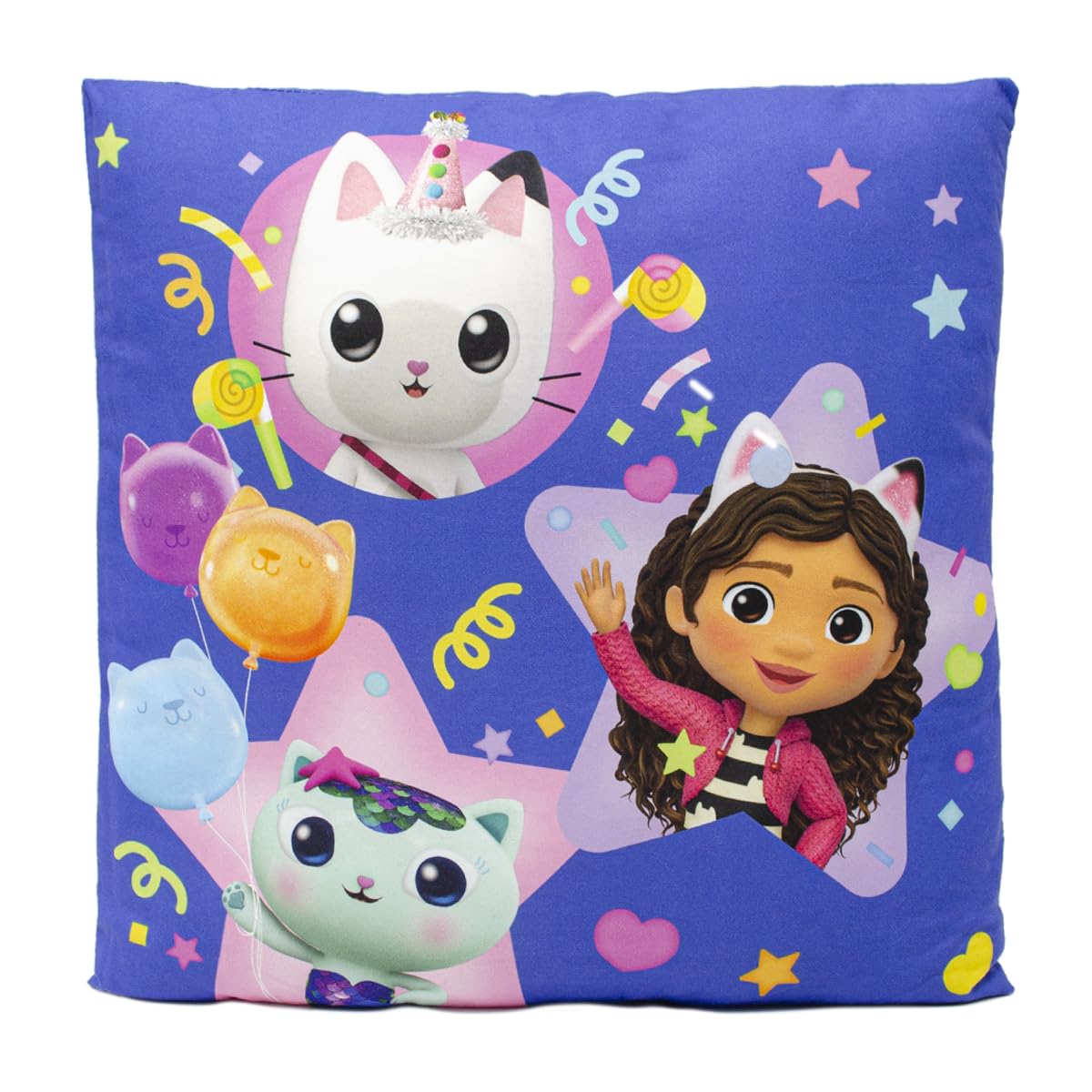 Ms Móvil Shop Multicoloured Gabby's Dollhouse Decorative Cartoon Children's Cushion 35X35cm Gabby And Friends 100% Polyester - Colourful Designs - Children's Cushions | Official Product