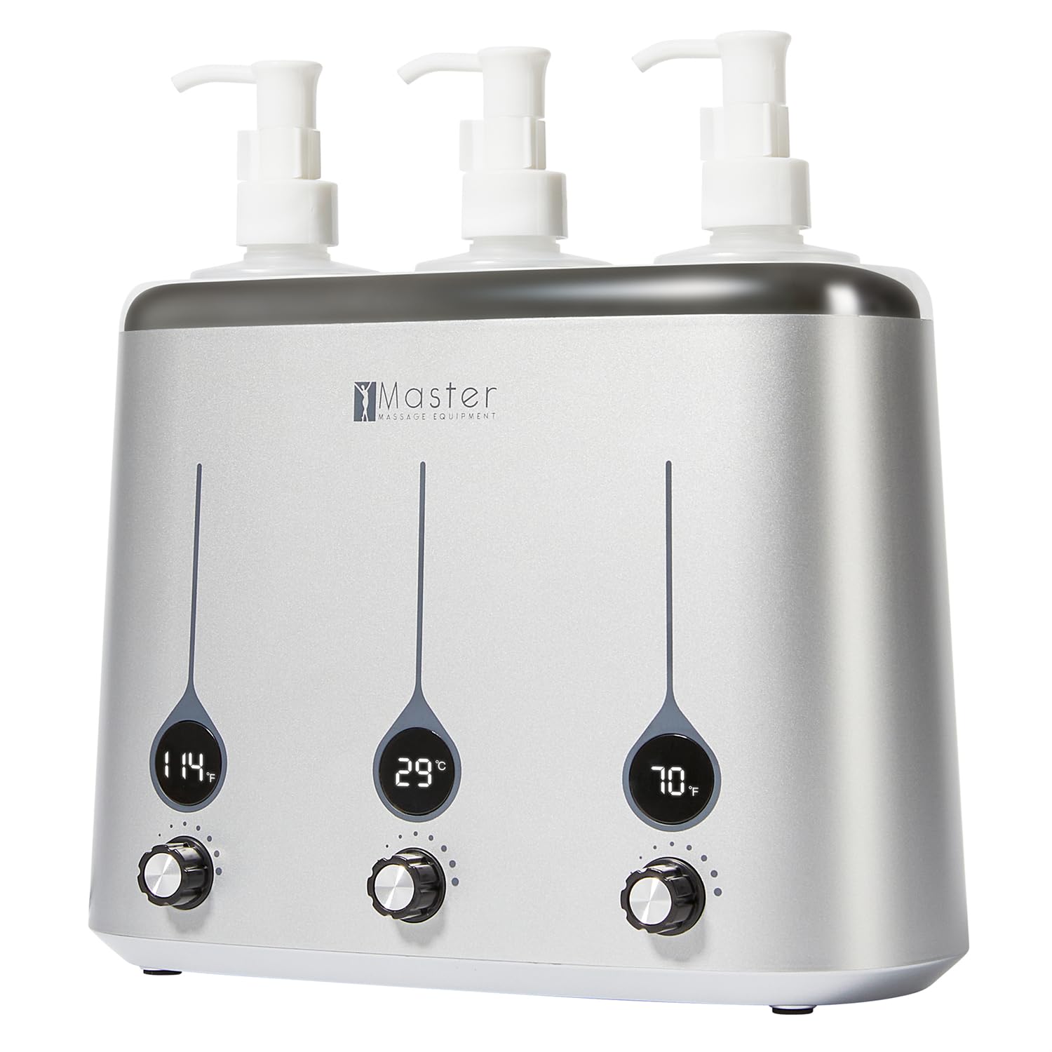 Calentador de aceite Master Massage Gen-II: calentador rápido y eficiente de 3 botellas para aceites y lociones (calienta hasta 60 °C), diseño moderno y elegante para terapia de masaje y uso personal