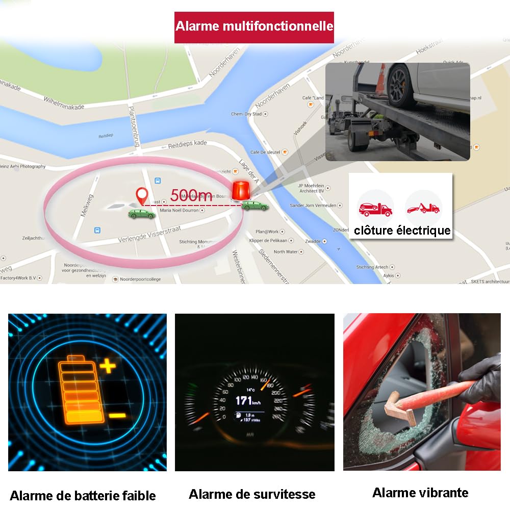 TKMARS Traceur Micro-GPS Tracker Petit Traceur GPS Le Plus Petit Appareil de Suivi GPS Traqueur Aimant pour Voiture Moto Vélo Scooter Enfants Valise Sacs TK913-4G