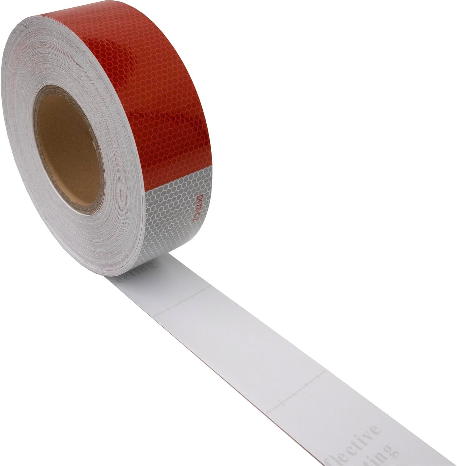 Buyers Products CT151RW DOT Approved Conspicuity Reflector Tape, 150 ft Long, 11" Red & 7" White Alternating Pieces, 3-Year Rating, Reflecting Tape for DOT Visibility Requirements