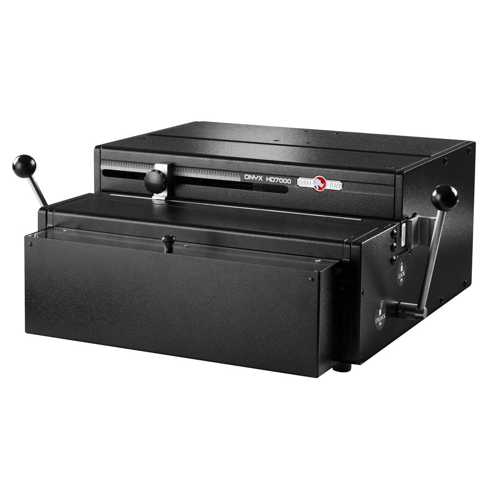 ONYX HD7000 14" Open-Ended Table Top Electric Punch w/Comb Die (19-Hole)