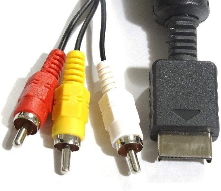 Careflection Av Cable for Ps2 AND PS3 For Sony Playstation 2 and Playstation 3 gaming console (Multicolor)