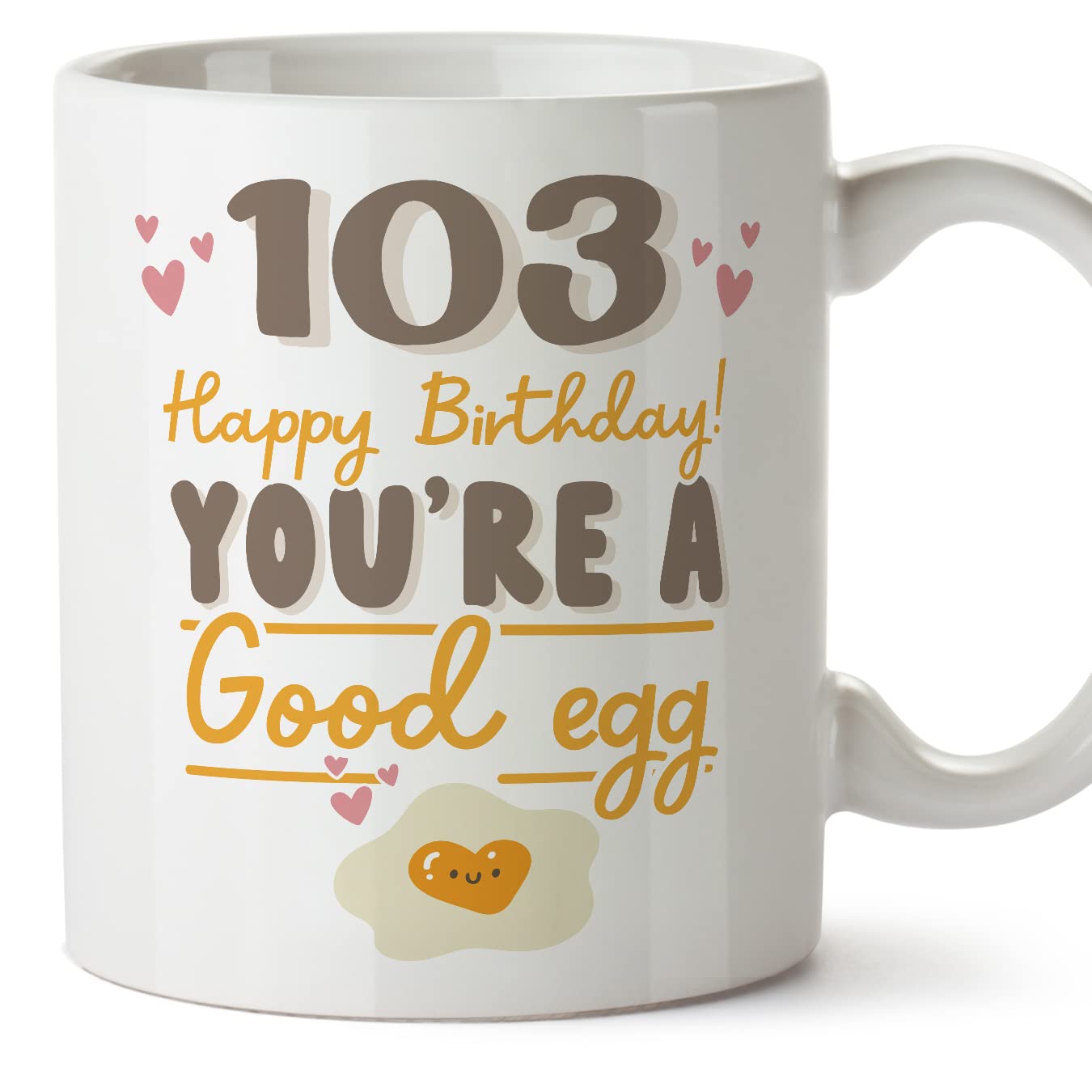 MUGFFINS 103 Birthday Mug - in English - Happy Birthday You're a Good Egg - Funny Anniversary Present - 11 oz — image 1