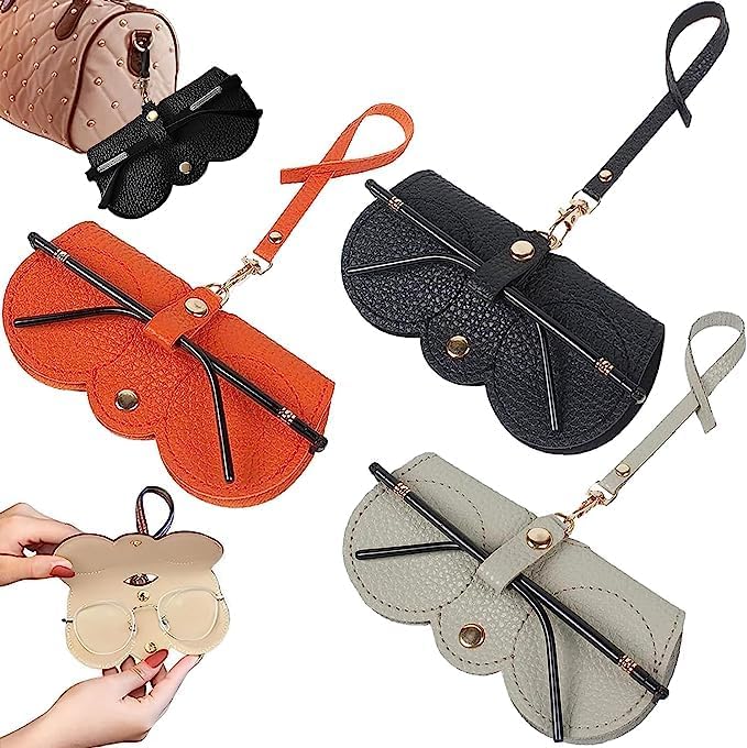Sunglasses Organizer Case Sleeve Case Protector Pouch Eyewear Outdoors Traveling Button Artificial Leather Hook Cases Pouch Box For Sunglasses Spectacles & Goggles Men Women. (Multi Color)-image-45