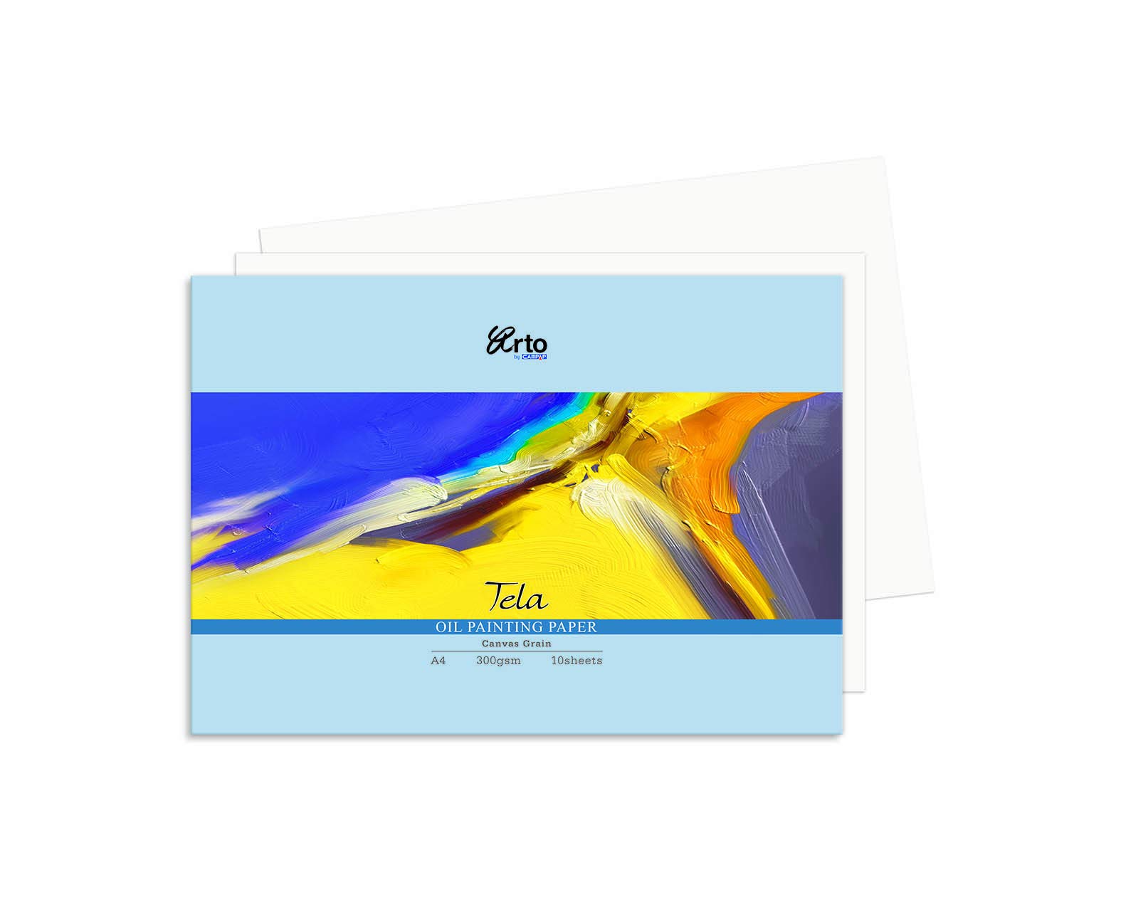 FABRIANO Oil painting woodfree printing paper pack - canvas grain, tela - A4 - 300 gsm - 10 sheets pack - by ARTO