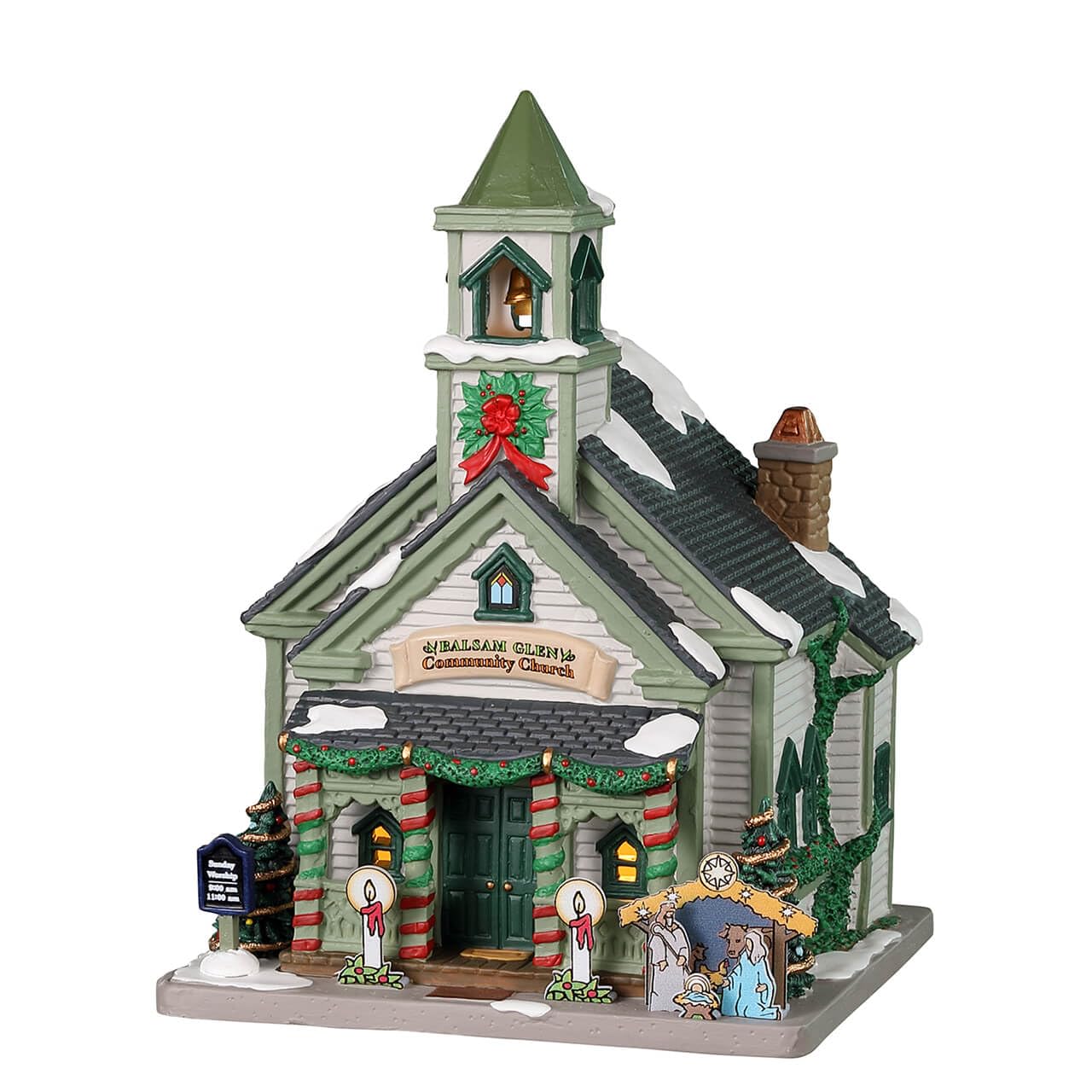 Balsam Glen Iglesia Lemax 25893 Caddington Village edificio iluminado coleccionable 4