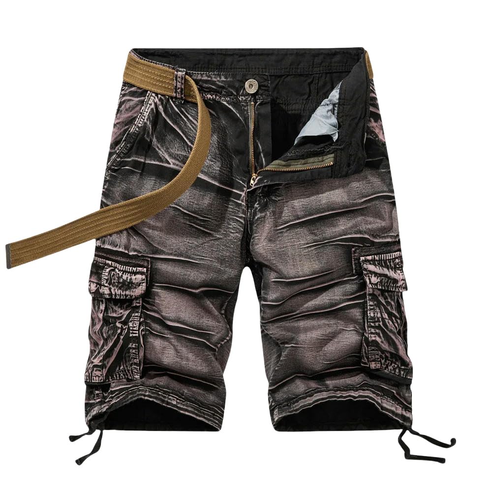 Pantalones cortos de verano para hombre, estilo táctico, estilo militar, de algodón, casuales, sueltos, sin cinturón
