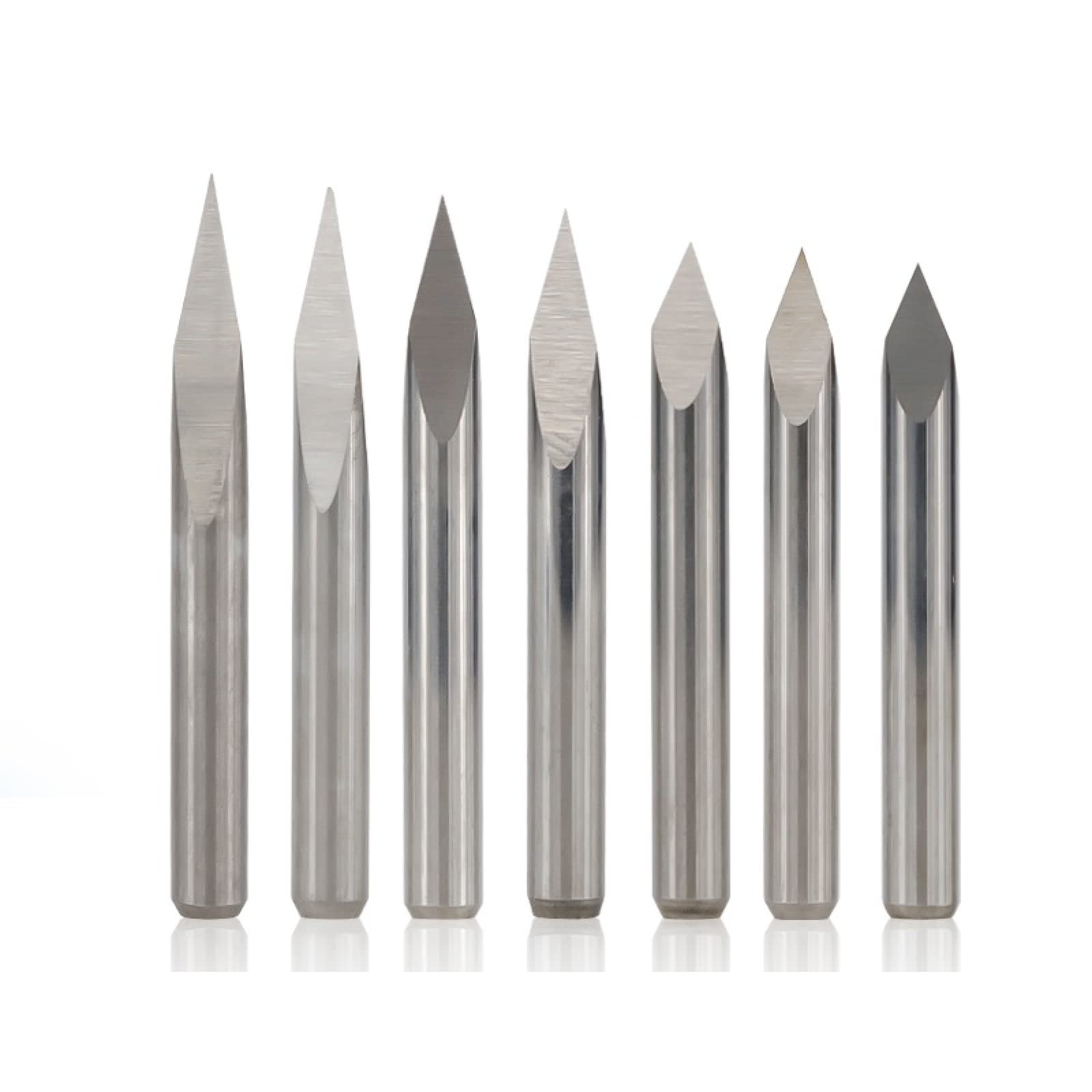 Juego De Brocas De Grabado PCB De 3 Bordes, Vástago De 3.175mm, 10 Uds., Broca Enrutadora CNC Piramidal,60Dx0.2mm