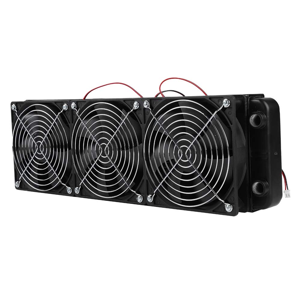 Radiador de refrigeración por agua para CPU con rosca G1/4, intercambiador de calor de aluminio de 18 tubos, incluye ventilador de 120 mm para refrigerador líquido de CPU, gabinete (360 mm)