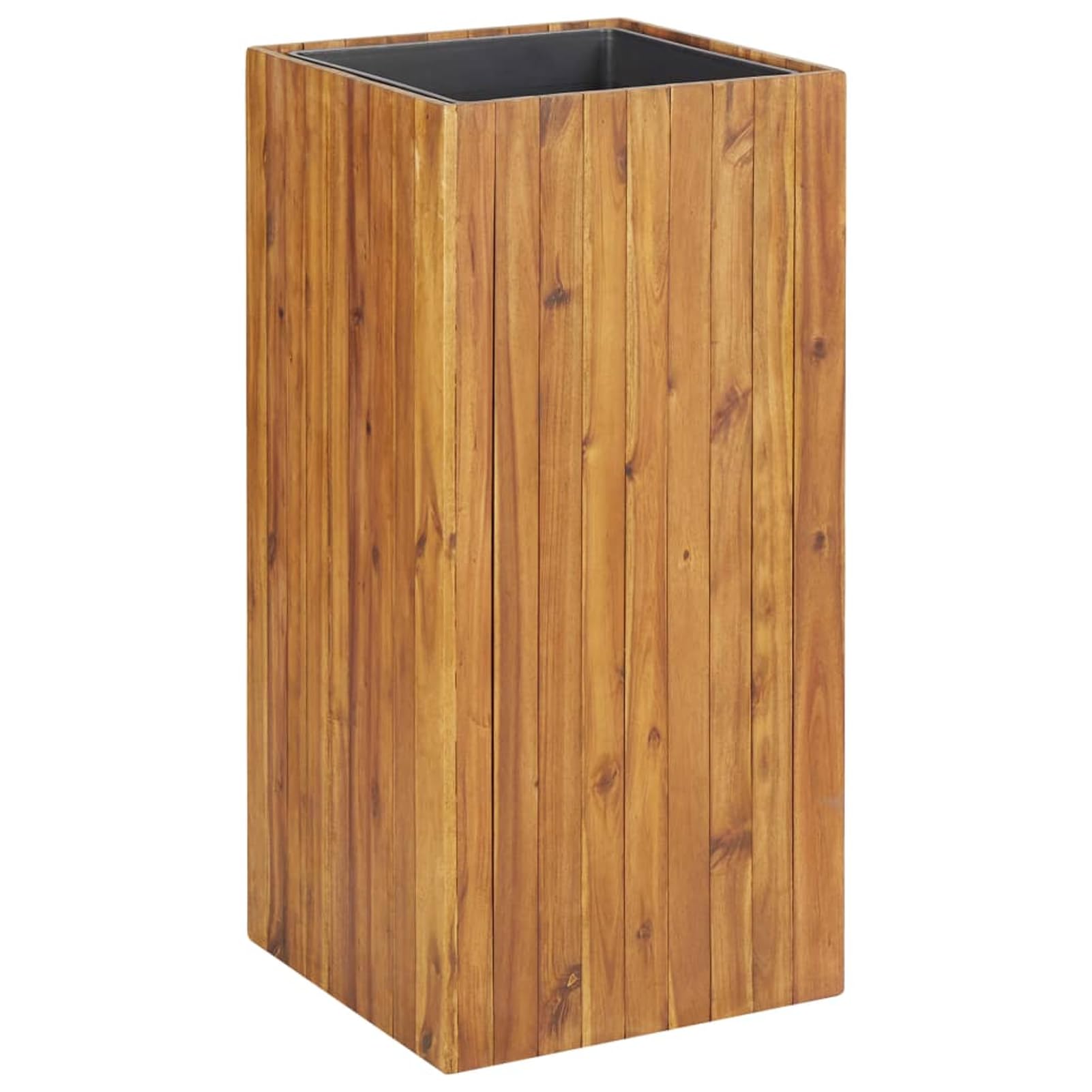 Gecheer Letto Rialzato da Giardino, Fioriera Alta in Legno Massello di Acacia 43,5x43,5x90 cm con Drenaggio Ottimale per Piante, Ideale per Balcone Giardino e Orto