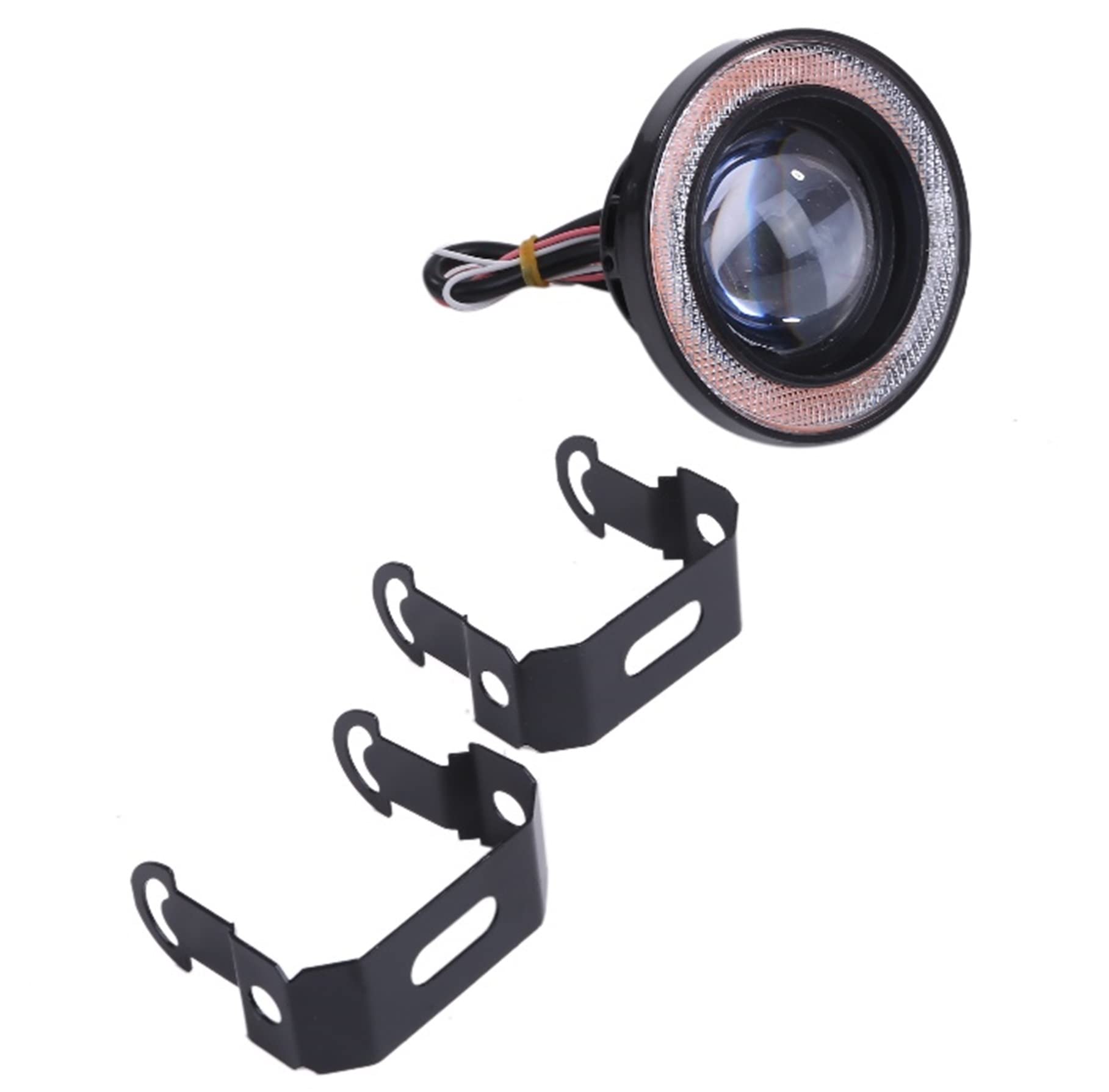 Amazon | LED フォグランプ ピンク 2.5 汎用 イカリング 付き