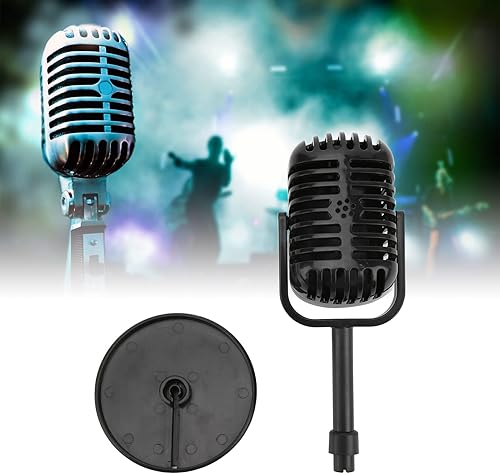 Miniatura 7 de Modelo de accesorios de micrófono retro, micrófono vintage, micrófono de plástico falso, adorno de mesa para Halloween, boda, fiesta de cumpleaños