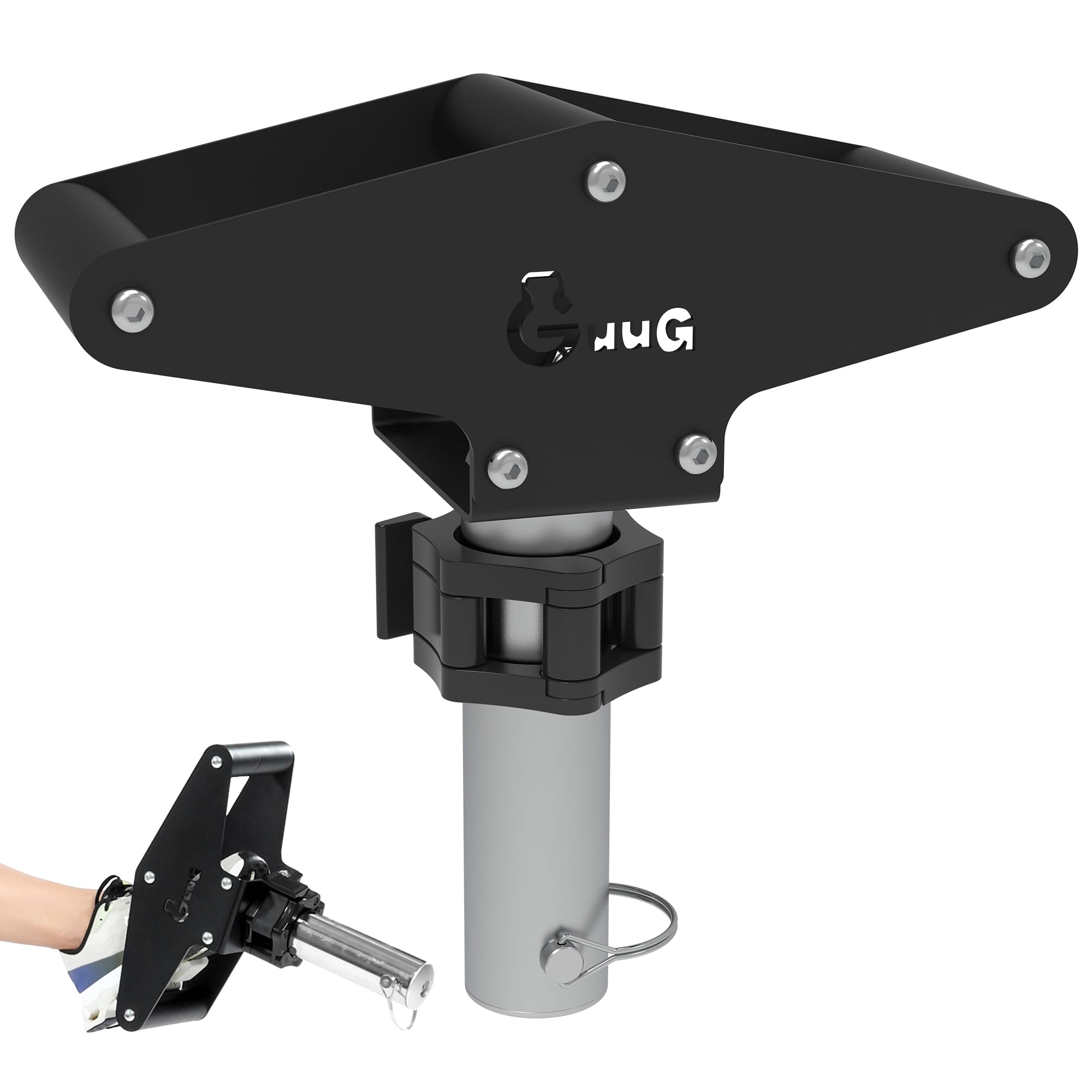 GuuG Tib Bar Tibialis Trainer: Schienbeintrainer Wadendehner Knees Over Toes Bein Trainingsgerät Knöchel Krafttraining Shin für Fitness Training Gym Zuhause 25/50 mm Olympische Gewichtsscheiben