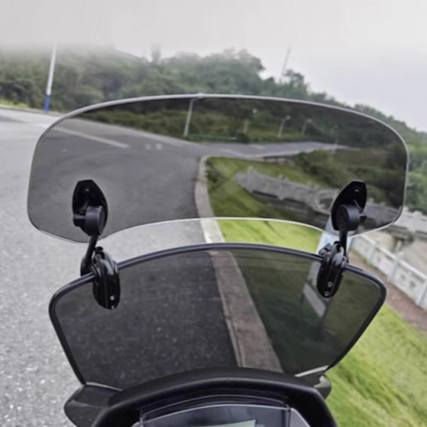 Parabrezza per moto in acrilico, clip regolabile sollevata sul