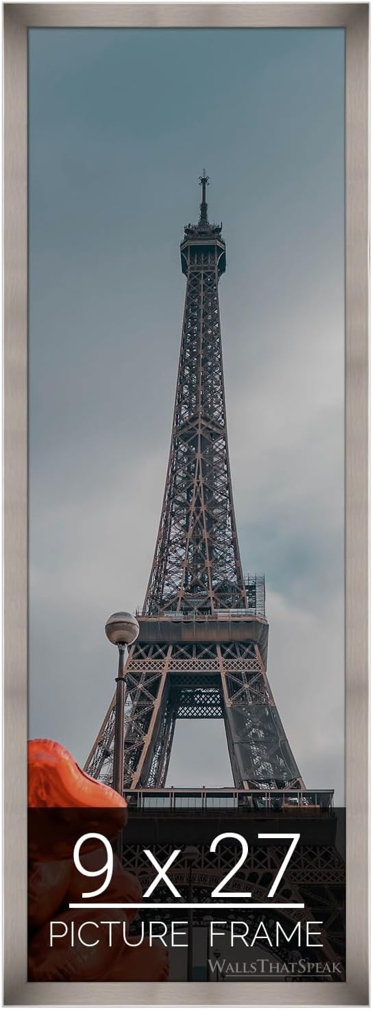 wallsthatspeak 9x27 Stainless Picture Frame for Puzzles Posters Photos or Artwork