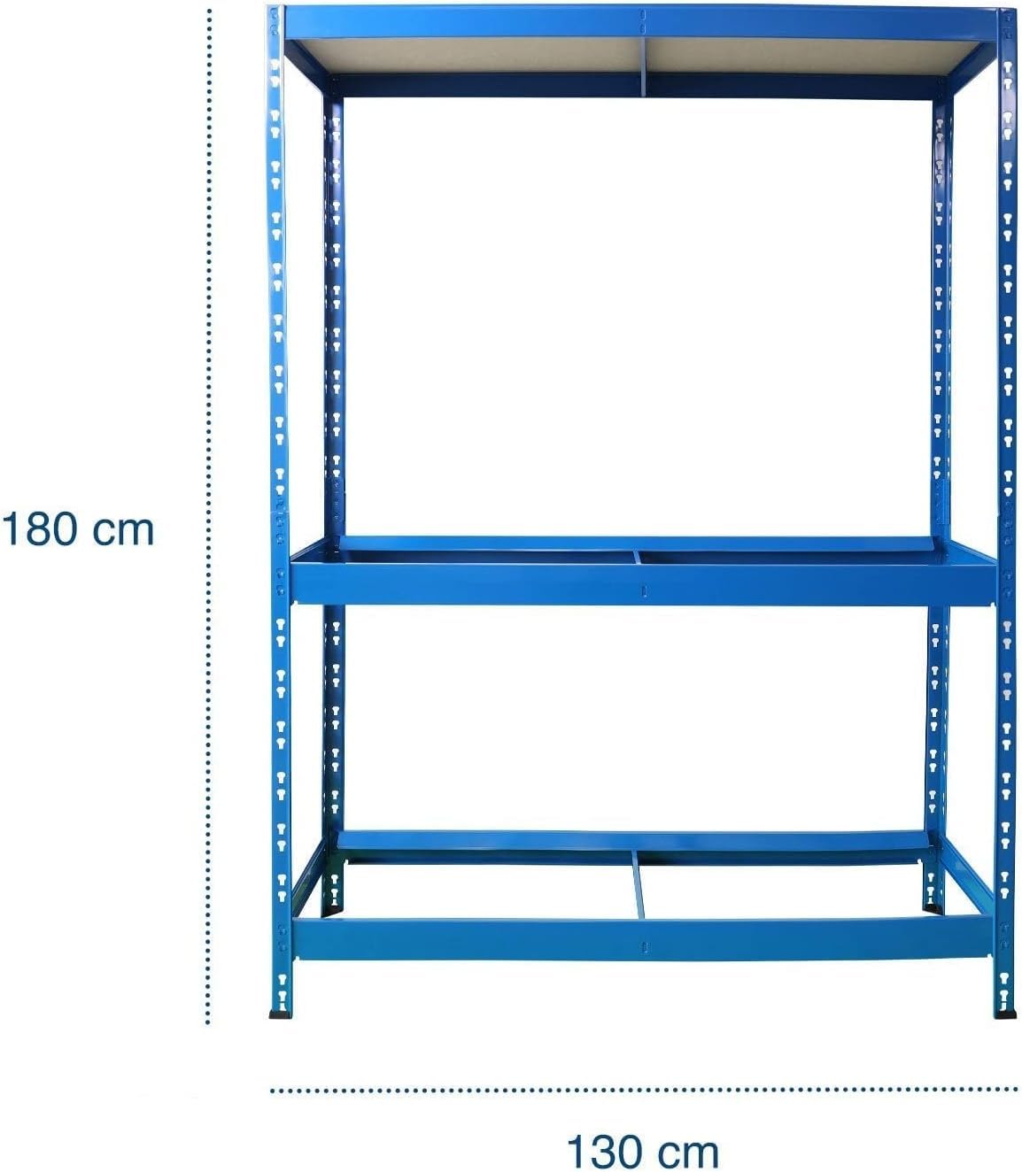 Floordirekt Reifenregal | Reifenständer für autoreifen, Belastbares eifenregal für 8 Reifen mit 2 Ebenen, 180 x 130 x 50 cm (Blau)