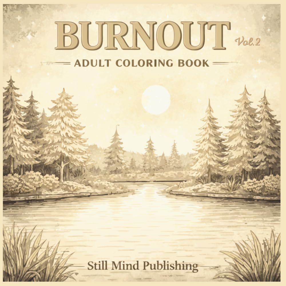 Burnout Coloring Book for Adults Vol. 2: Calming Floral Designs for Stress Relief & Gentle Reset