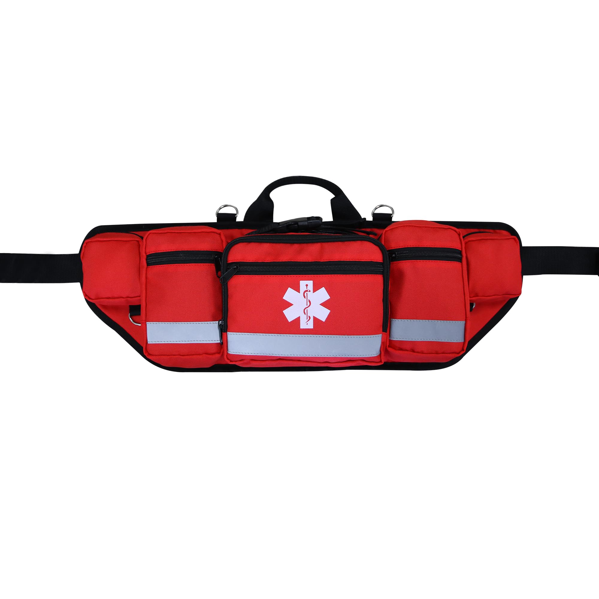 First Aid Fanny Pack Empty Medical EMT Backpack EMS First Responder Trauma Bag Waterproof Multi-pocket for Home Health Traveling Car Camping Hiking School Organizer Essentials for Vacation