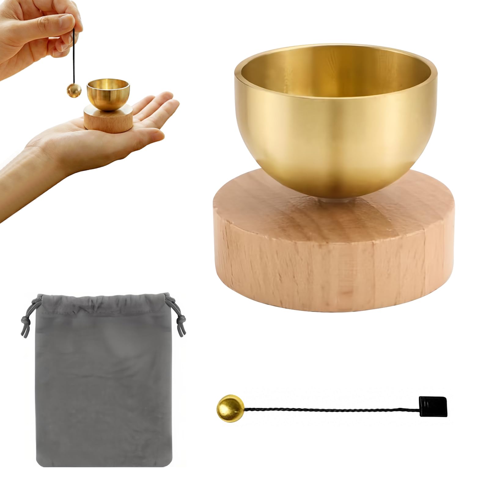 Campana Tibetana Piccola,Campana Tibetana,per Yoga, Meditazione e Relax, Consapevolezza, Guarigione dei Chakra, Sollievo Dallo Stress