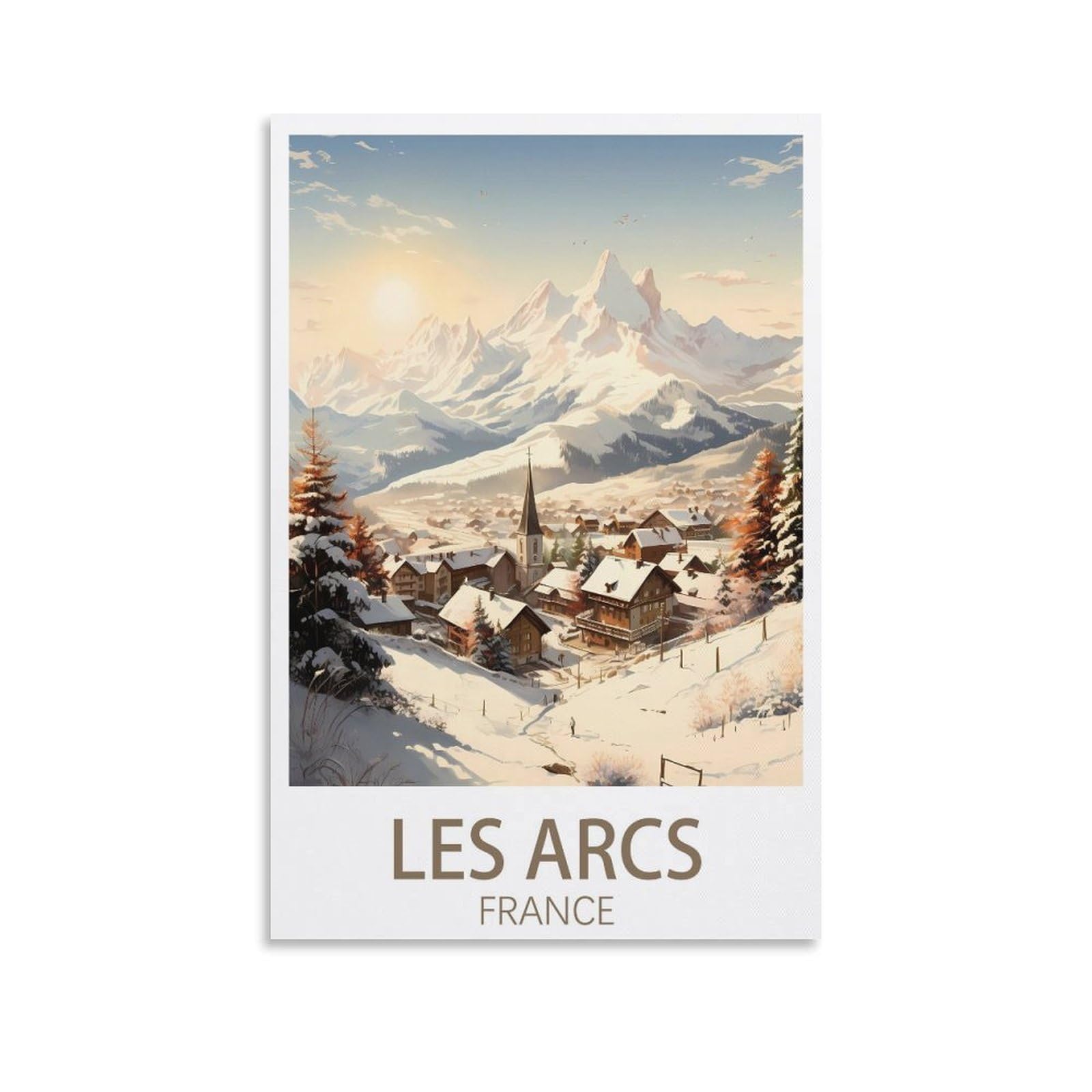 EZMLFA 5D Diamond Painting Kits for Adults,Les Arcs France,Diamond Painting,Landscape Gem Art Kits Adult and Crafts Home Decor 40x50cm