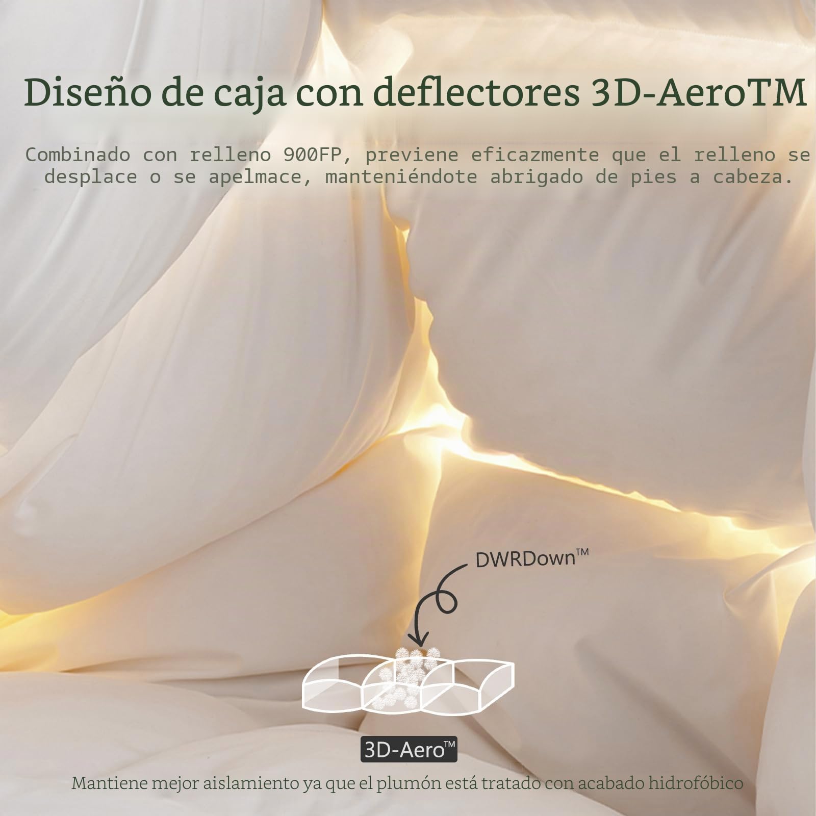 DWR Edredón de plumón 220x240 cm, 90% plumón y 10% Plumas, Todo el año