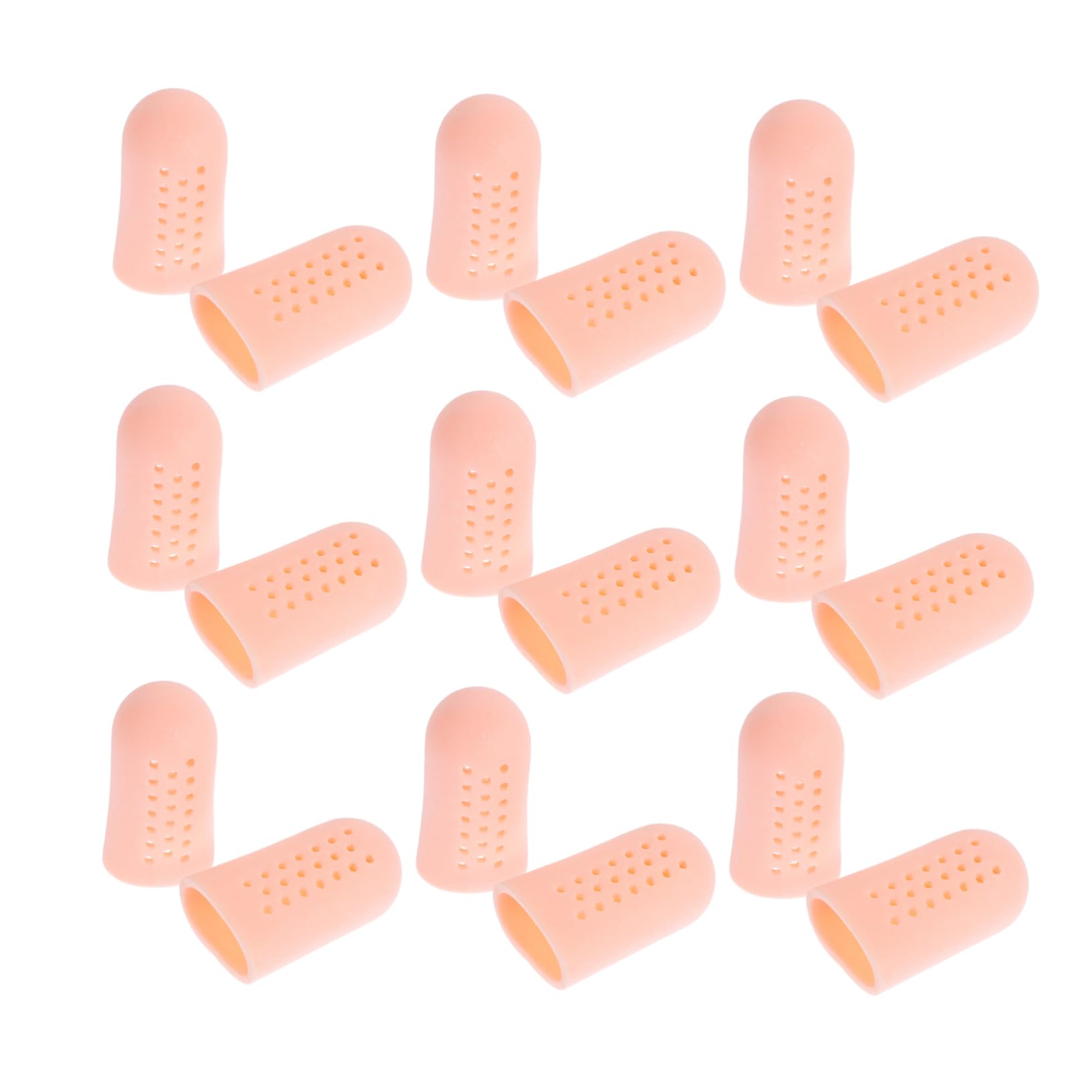 FRCOLOR 20pcs Finger Cot Foot Toe Sleeves Toe Protector with Hole Toe Caps Hole Toe Sleeves Small Toe Covers Toe Corn Cover Finger Protector Foot Toe Covers Anti-cracking Toe Covers Sebs
