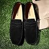 Jamron Men's Suede Leather Penny Loafers Comfort Driving Shoes Moccasin Slippers Black 2088 UK9 #4