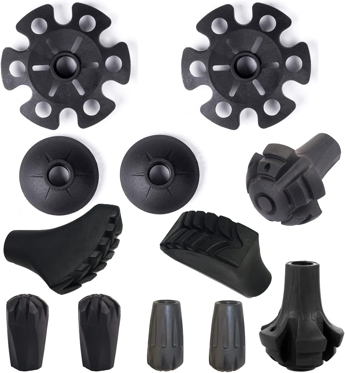 Trekking Pole Accessories Extra Thick and Wear Resisting Rubber Tips Snow Support Mud Support for Hiking Poles for All Common Trekking Poles, Hiking Sticks, Nordic Walking Poles with a Inner Diameter of 11mm/0.43″ Trekking Pole Accessories Extra Thick and Wear Resisting Rubber Tips Snow Support Mud Support for Hiking Poles for All Common Trekking Poles, Hiking Sticks, Nordic Walking Poles with a Inner Diameter of 11mm/0.43″