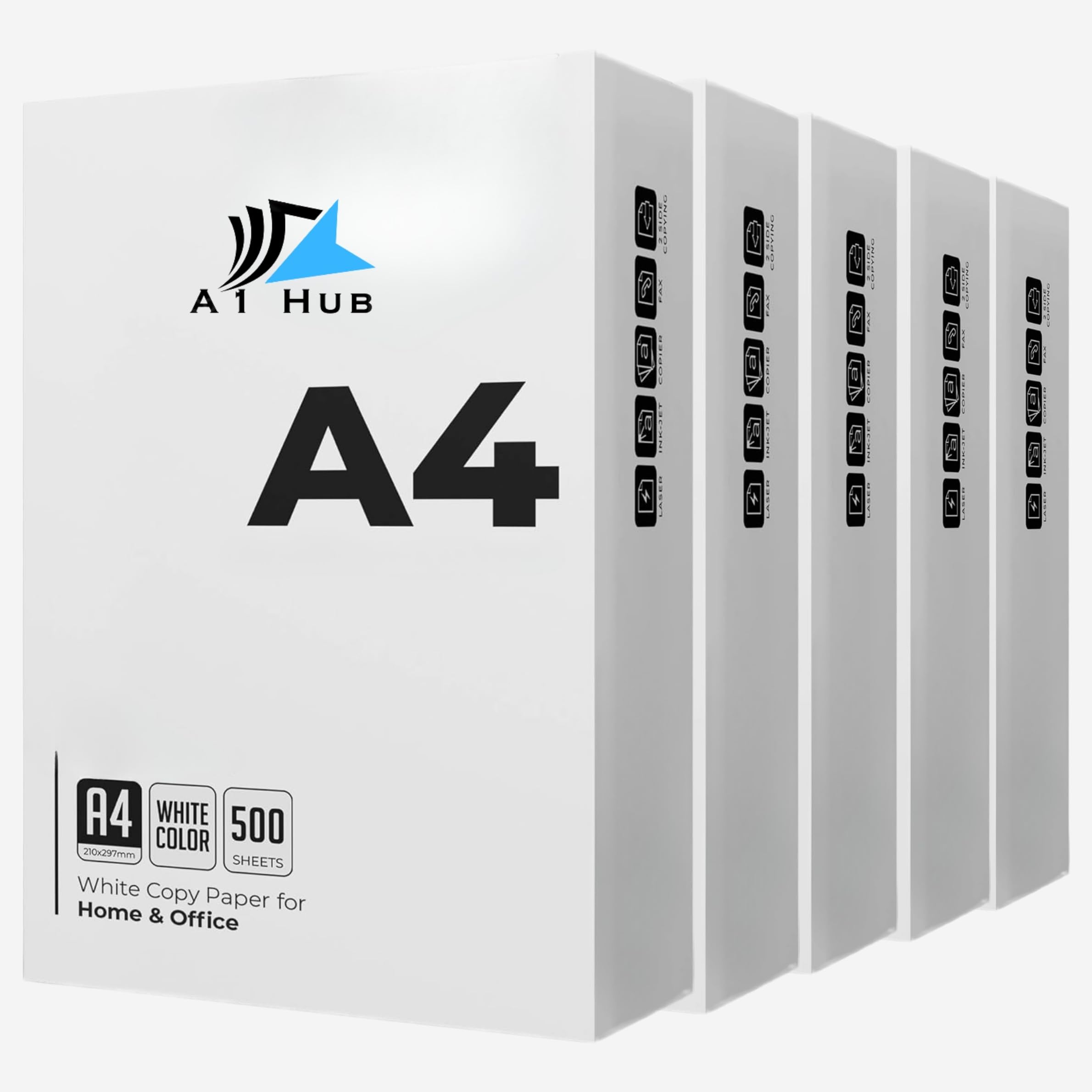 K-One A4 Plain White Multifunction Copier Paper 80GSM 1500 Sheets (3 Reams A4 Paper (1500 Sheets))
