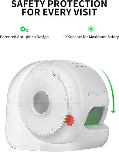 Miniatura 5 de PETKIT Caja de arena automática para gatos con reconocimiento facial de Purobot Max Pro 2025, gran angular de 210, control de aplicación WiFi 5G,