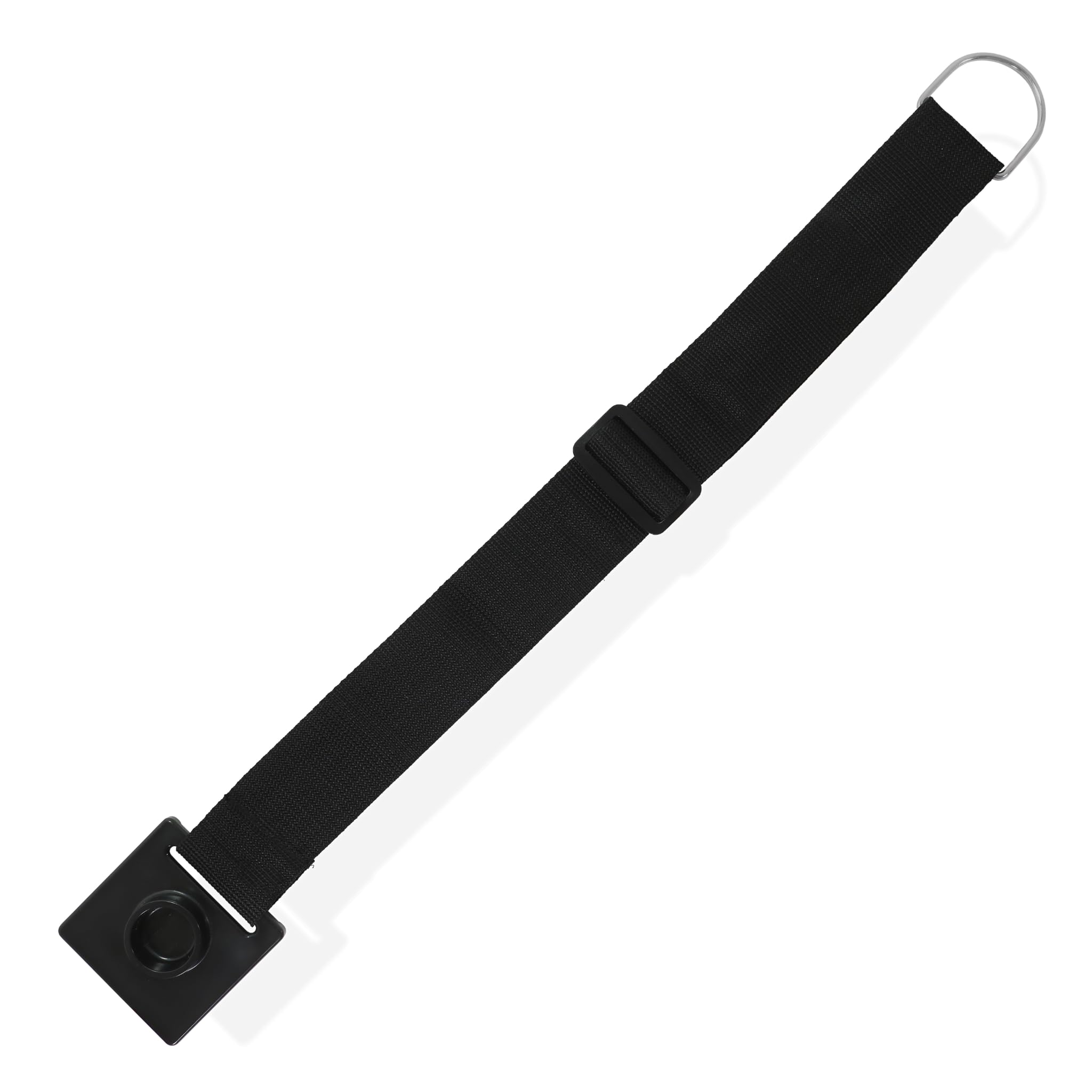 Verstellbarer Celloständer aus Stahl mit Bogenhalter-Haken, Sicherheitsstange und Endstift-Anker-Stopper – faltbarer und tragbarer Bodenstativ in mattem Schwarz; Bonus Endpin Anchor Stopper im