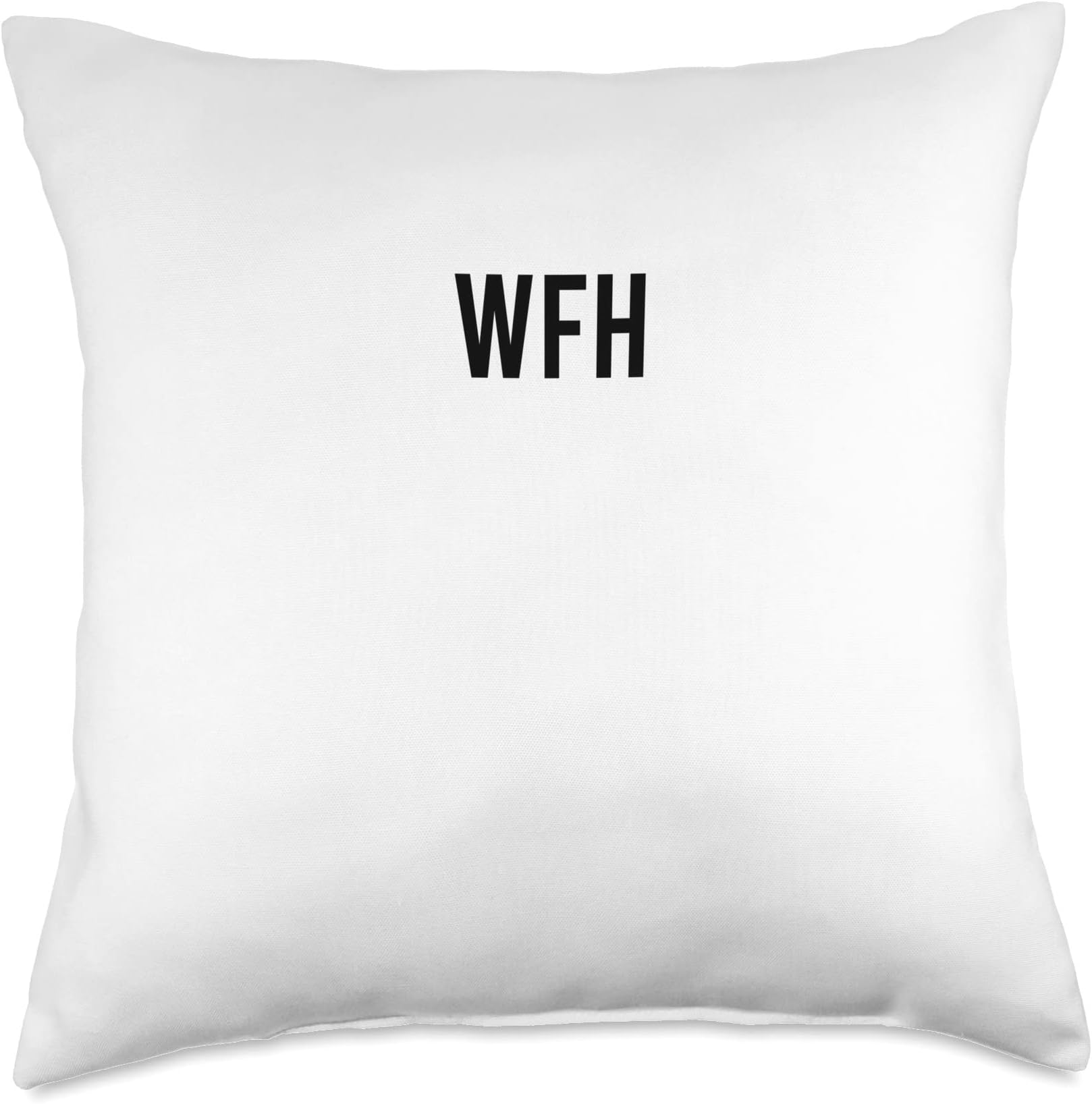 LeatherandThreadWork from Home WFH Throw Pillow, 18x18, Multicolor