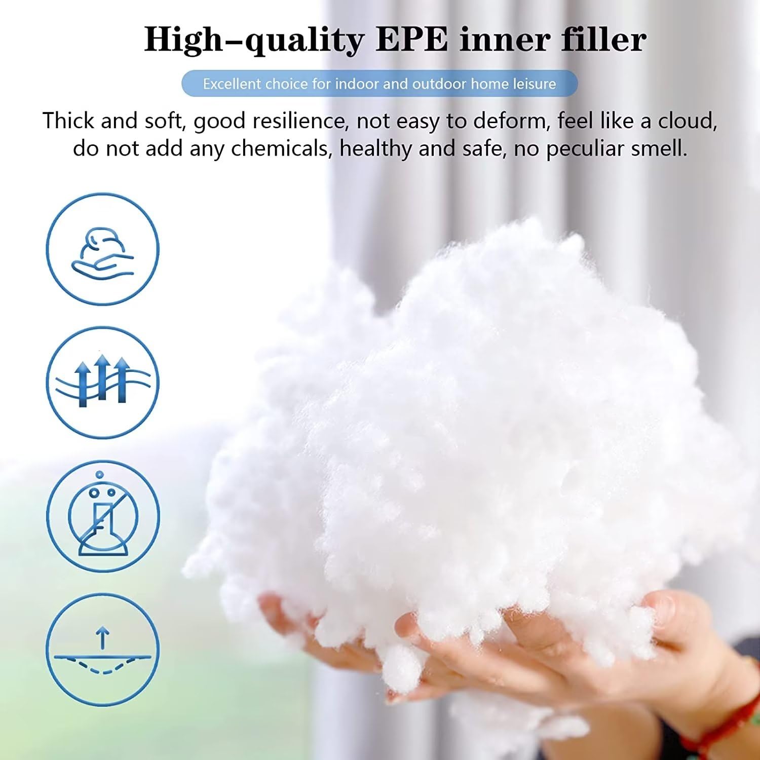 Aomkmi Round Papasan Cushion Overstuffed Hammock Seating Cushion Rocker Chair Pads Folding Garden Sofa Tatami Mat Patio Garden Swing Chair ONLY CUSHION