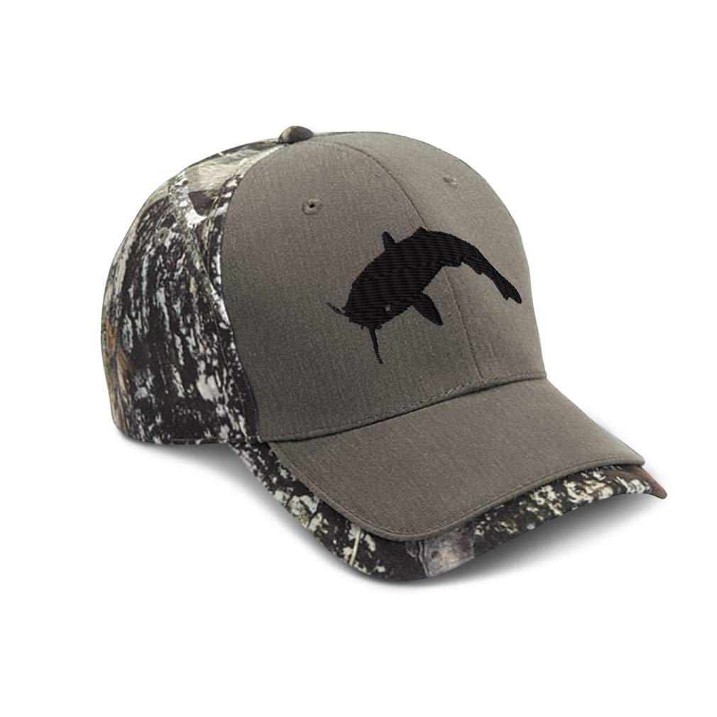 Custom Camo Baseball Cap Catfish B Embroidery Cotton Hats for Men & Women