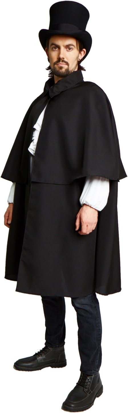 Victorian Dickens Style Sherlock Holmes Cloak (Standard) Black
