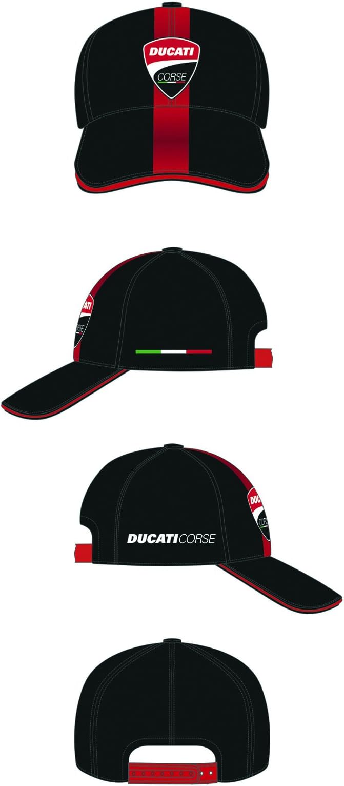Pritelli 1846004 Ducati Racing Baseball Cap, Carbon