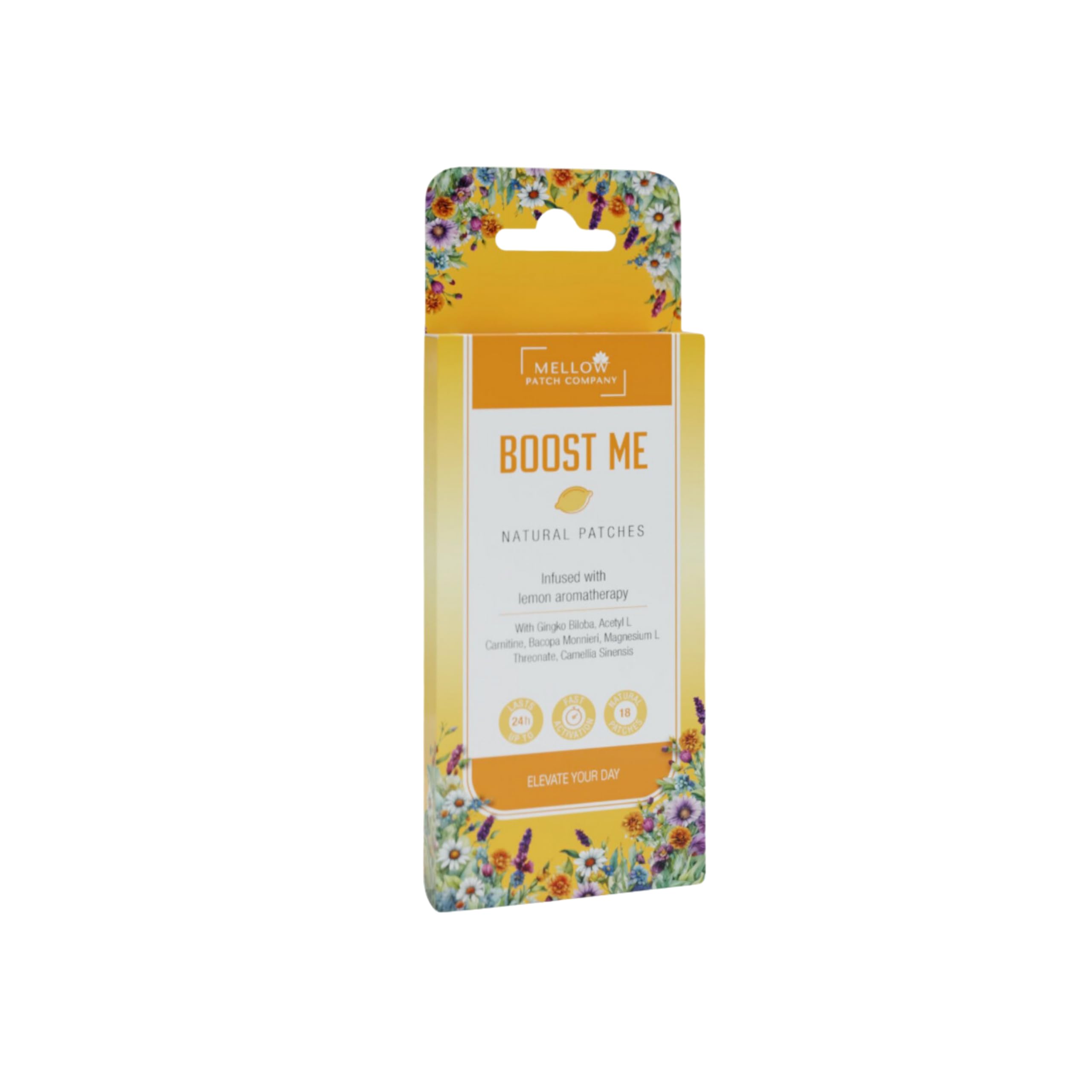 The Mellow Patch Company Unisex Mellow Patch Boost Me Natural Topical Patch (18 Patches)