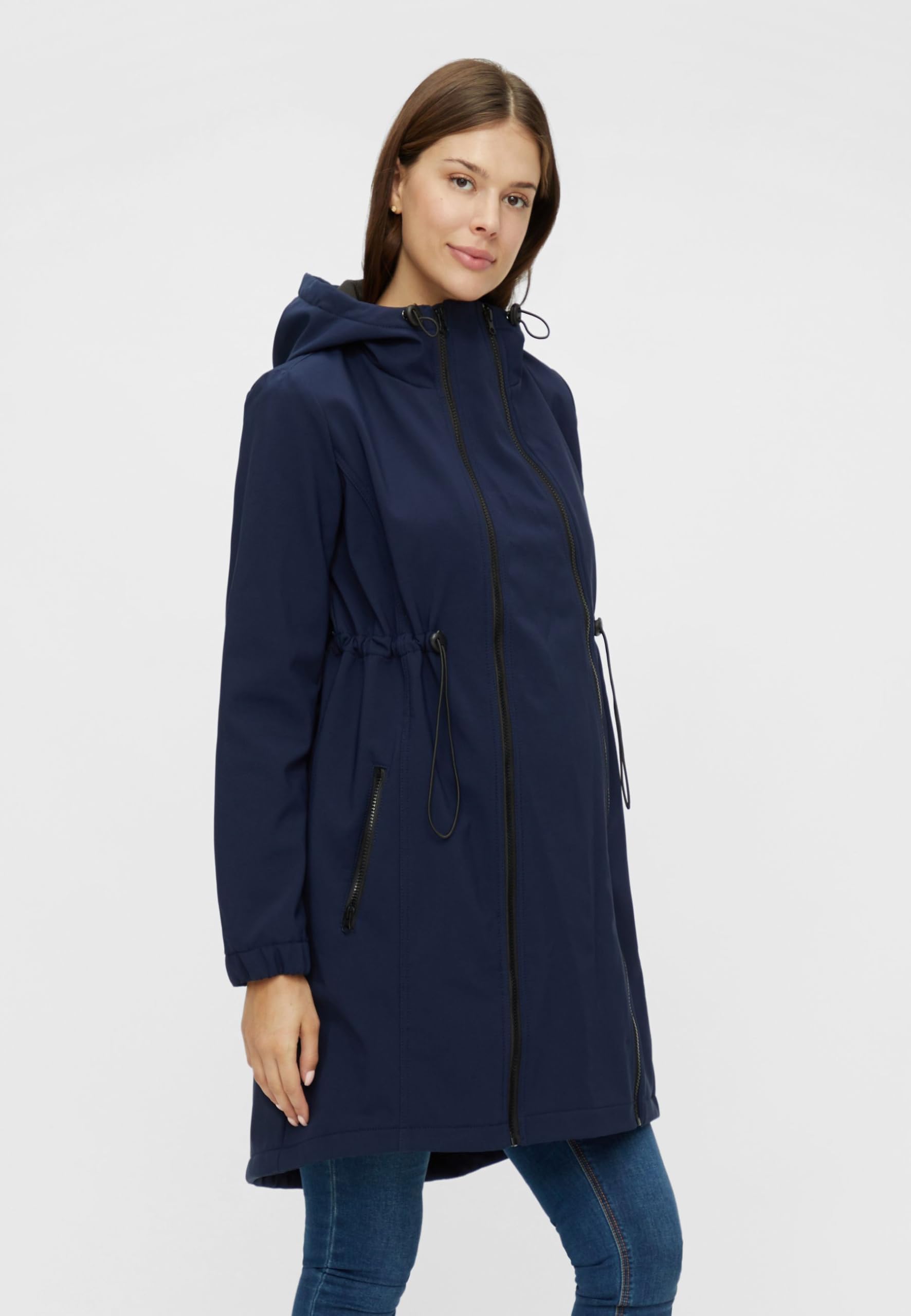 MAMALICIOUS Mlshella 3in1tikka Softshell Jacket Noos, Chaqueta Premama Mujer, Azul (Navy Blazer Navy Blazer), 42 (Talla del Fabricante: Large)