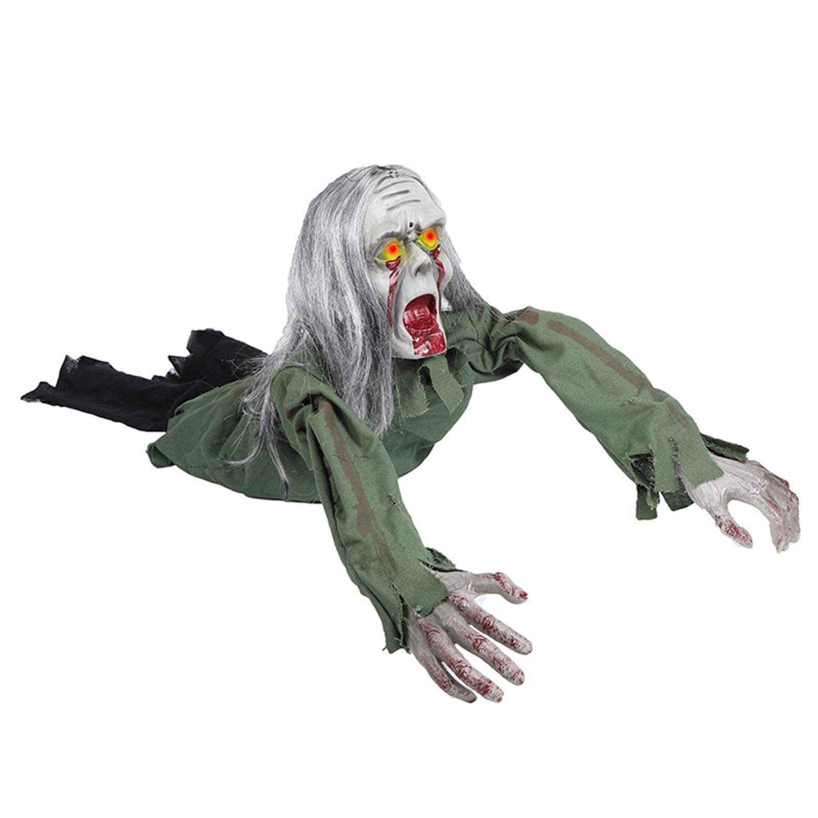 Électrique Halloween Ramper Fantôme Son Activé Animatronique Prop