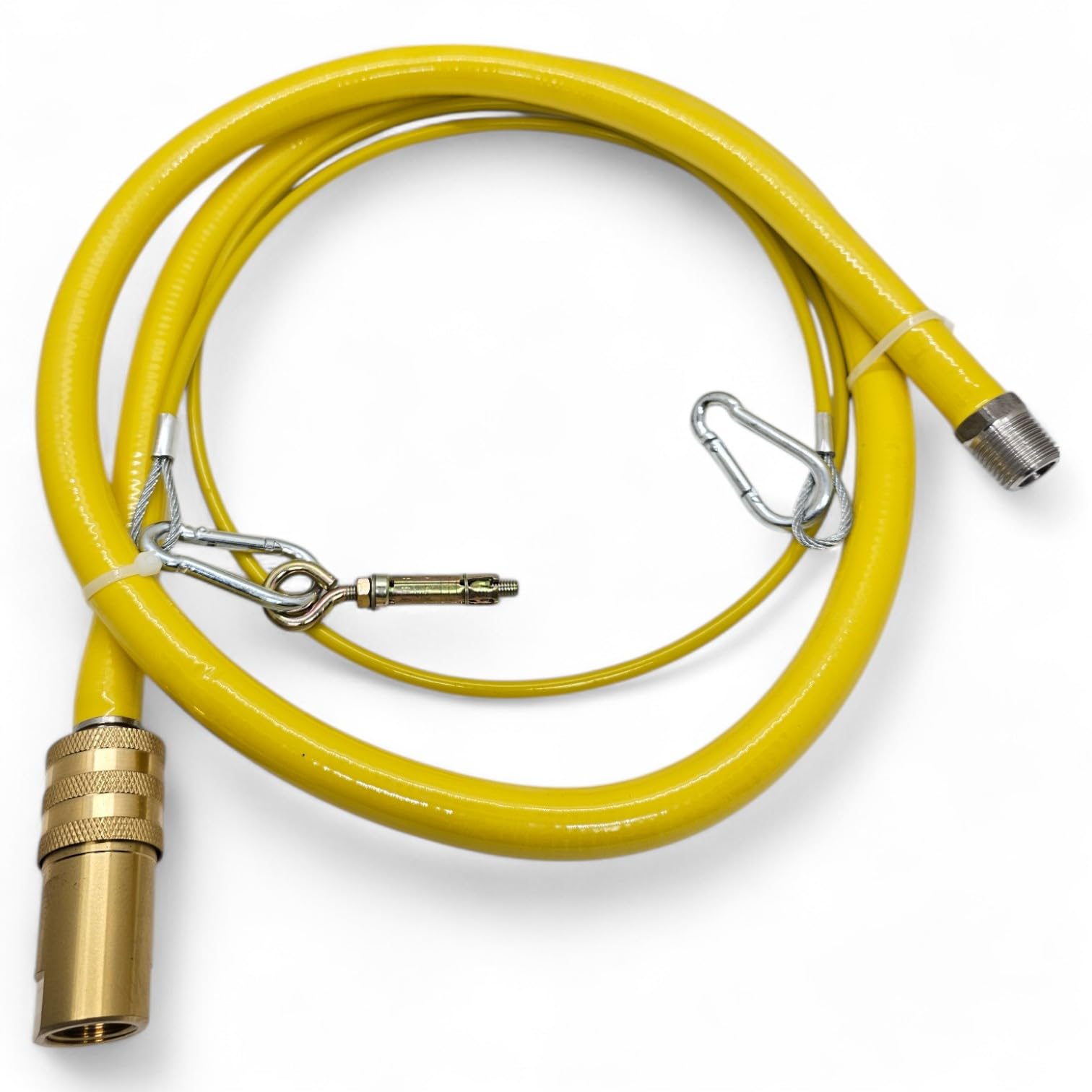 Tubo flessibile per gas commerciale, con attacco a sgancio rapido e cordino di sicurezza, flessibile, durevole e resistente al calore, ideale per cucine professionali