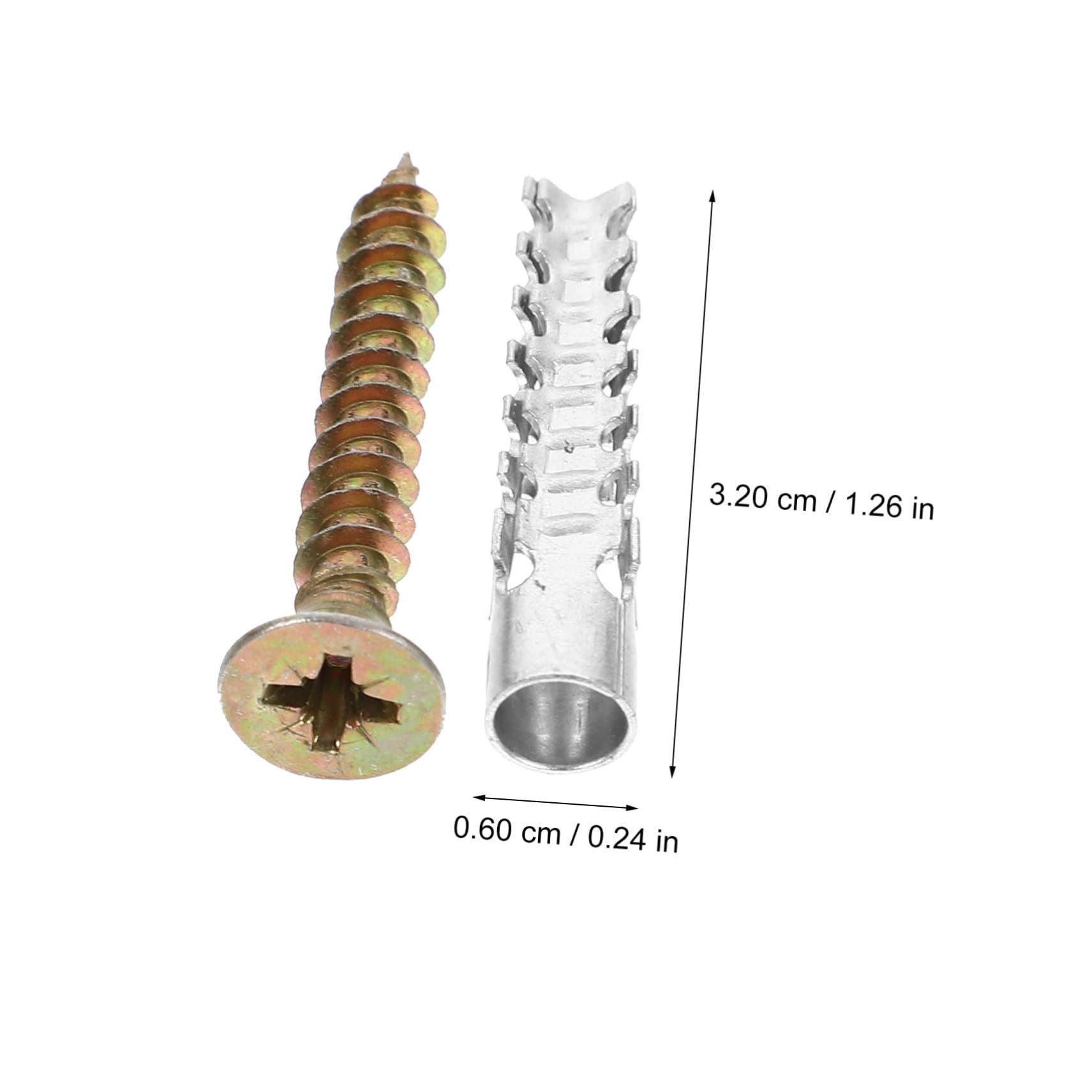 Cabilock Drywall Anchor Kit 40pcs Expansion Screws Set Wall Screws and Anchors for Drywall Plaster Walls Concrete Random Color