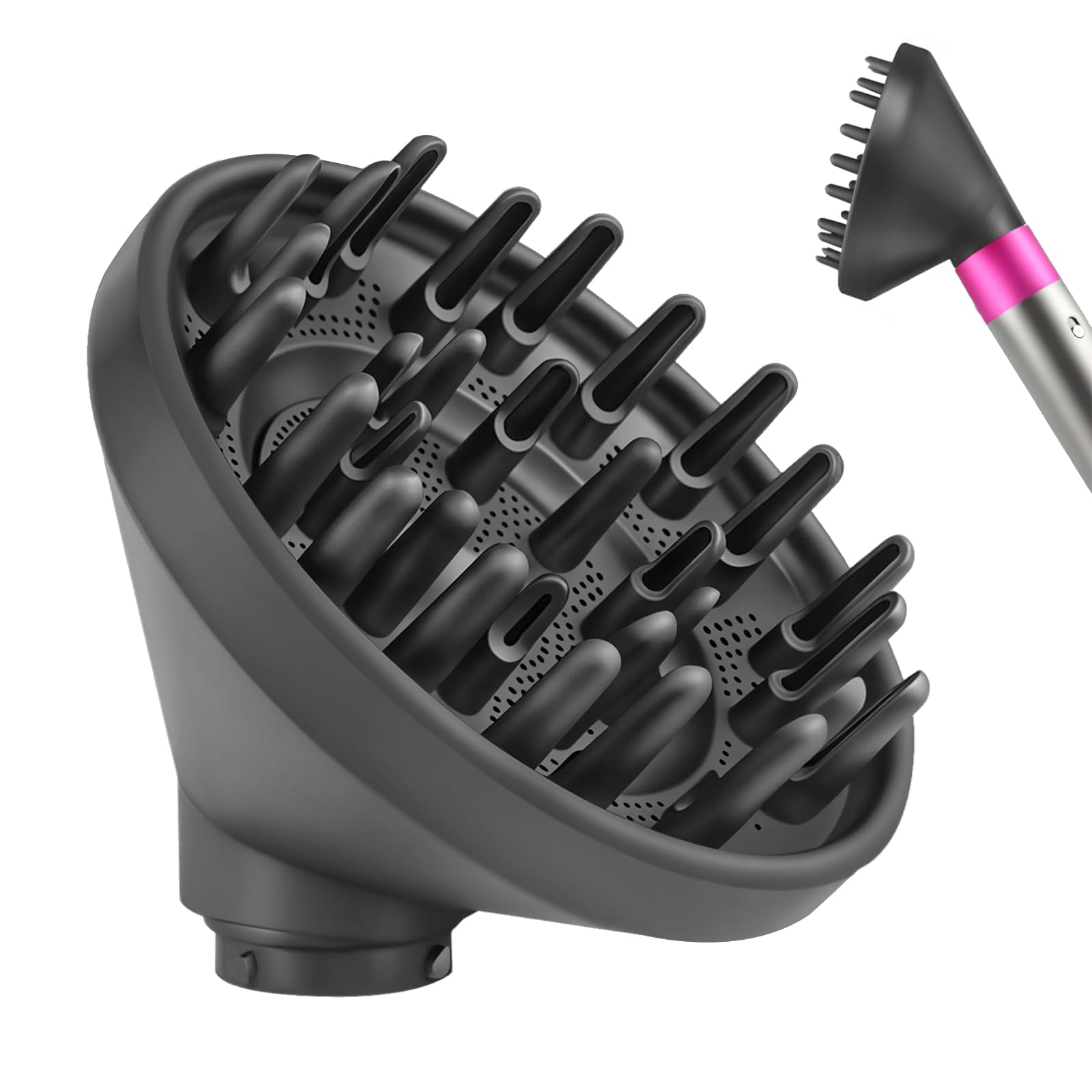 MengTiger Upgraded Diffuser Nozzle for Dyson Curling Iron Converting for Dyson Airwrap Styler To Hair Dryer Diffuser Nozzle Attachment