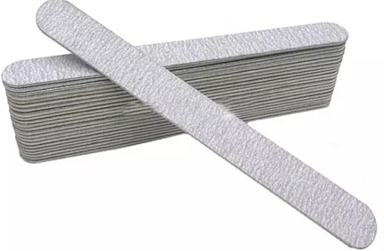200x Nagelfeilen 100/180 für Gelnägel Doppelseitige Nagelfeilen waschbar schmale Form für Nagelstudio und Zuhause Grau