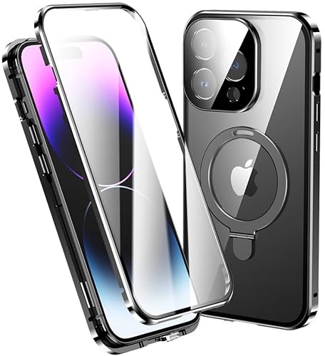 iPhone p 15 Pro P[X MagSafeΉ CX[dΉ SʃJo[ Ot X^h@\ ̌^Yی bN ʃP[X}Olbg KX ACtH15Pro Jo[ NA P[X()