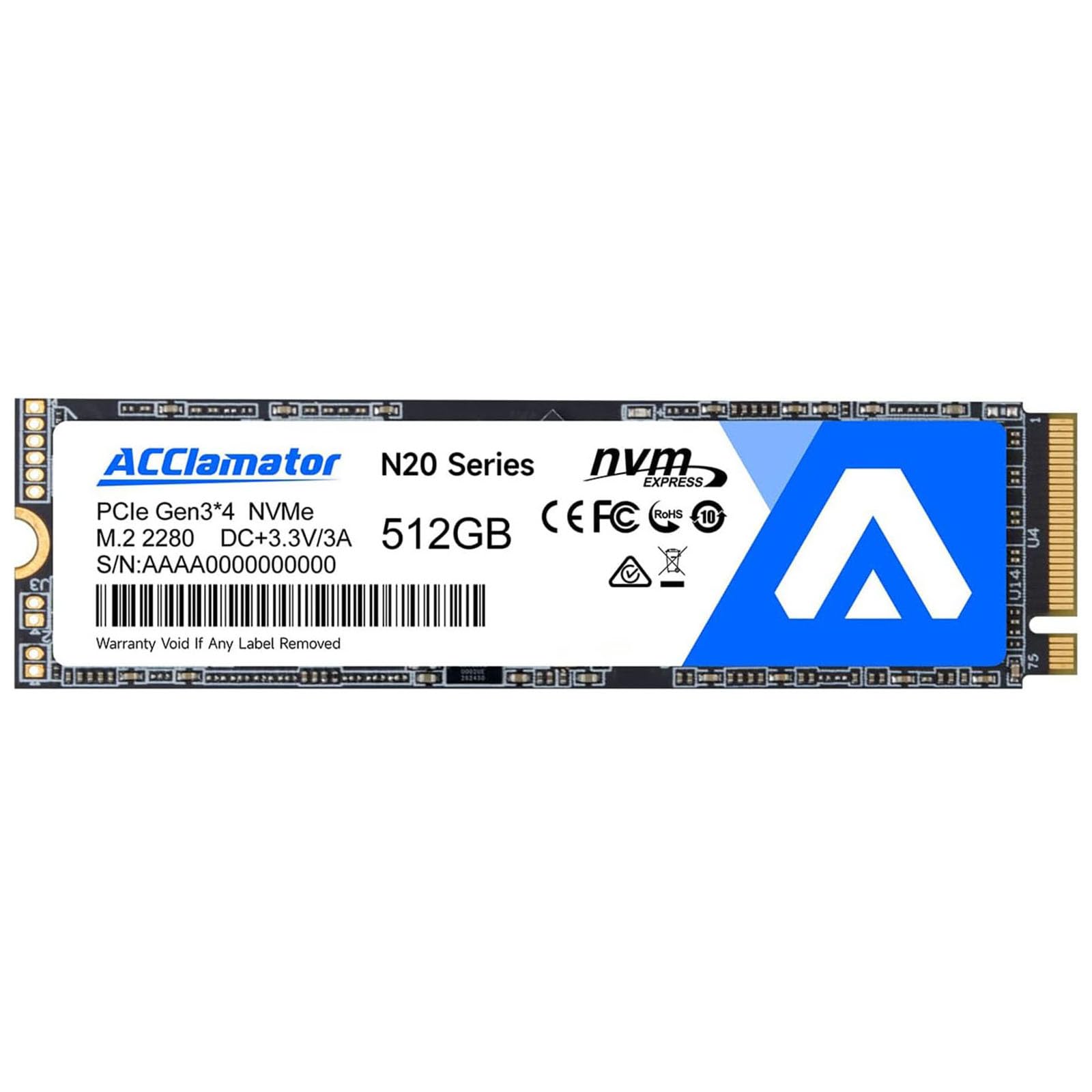 Amazon.com: Acclamator 512GB SSD NVMe M.2 2280 PCIe Gen3x4