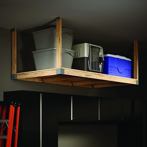 Miniatura 2 de HEAVYweight - Kit de almacenamiento de plástico para techo de 48 pulgadas de ancho x 96 pulgadas de profundidad, color gris