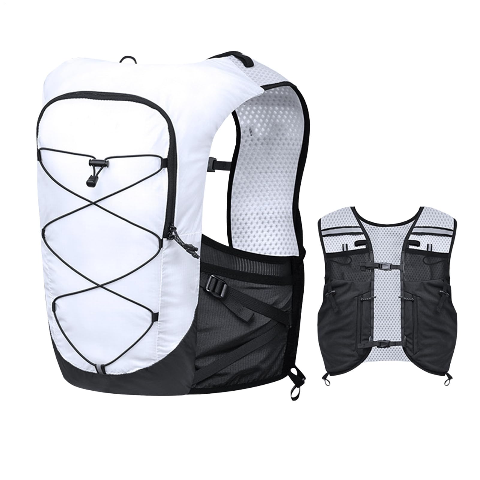 Pack Gilet d'hydratation,Gilet d'hydratation Fonctionnel pour Course à | Pied - Sac à Dos de Course pour Trail Sportif,Sac à Ajustement Stable, Livraison d'eau pour Le Cyclisme en